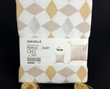 Ikea Gokvalla 20x20&quot; Cushion Pillow Cover Golden Silver &amp; Beige Print 2 ... - $14.36