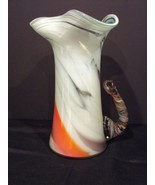  Stunning Multicolored Swirl Art Glass Piture/Carafe  - £27.89 GBP