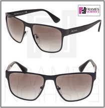PRADA Square PR55SS Brushed Black Sport Gradient Modern Sunglasses 55S Unisex - £197.66 GBP