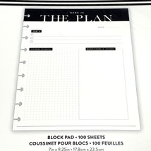 The Happy Planner Block Pad Refill Paper Classic 100 Sheets Journal Notes 7x9.25 - £14.37 GBP