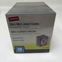 STAPLES SLIM MINI JEWEL CASES 25 CASES PER PACKAGE - £14.39 GBP