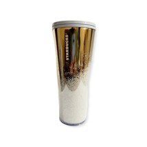 Starbucks Holiday 2019 Cascading Snow White Gold Glitter 24oz Cold Cup Tumbler - $34.64
