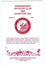 Charleston Naval Station Commissioned Officers Club Quarters 1221 Bullet... - $19.78