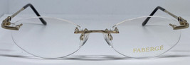 Vintage Faberge Eyewear 23 KTGP Germany Crystal Rimless Eyeglass Specs - $221.18