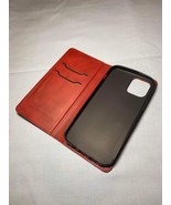 iPhone 12/12pro flip case Red Luxury Appearance imitation Leather NEW - £7.73 GBP