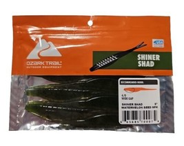 Ozark Trail, 5” Shiner Shad, Watermelon Seed Fishing Lure, 9 Count - £6.25 GBP