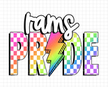 Rams Pride PNG, Checkered Rams Shirt PNG, Lightning Bolt Design, Neon Ma... - $2.50
