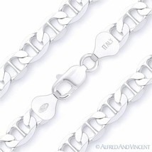 Solid .925 Italy Sterling Silver 10mm Marina Mariner Link Italian Chain Bracelet - £63.31 GBP+