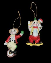 Vintage Clowns Christmas Ornaments Ceramic - £4.25 GBP