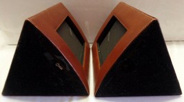Pair of Book End Type Pleather Leather Frames Unique One of A Kind Set POC - £39.41 GBP