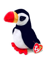 Ty Beanie Baby Original Vintage 1997 Puffer The Puffin Plush Toy With 8 ... - £133.64 GBP
