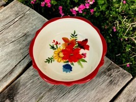 The Pioneer Woman Winter Bouquet Mini Pie Plate Ramekin Tart 5&quot; Embossed... - £10.31 GBP
