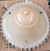 3 Art Deco Ceiling Light Fixture shade cover 3 hole glass 11in vintage g... - $1,474.98 MXN