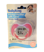 Baby King Printed Pacifier With Cover - New- Dream Big - £7.07 GBP