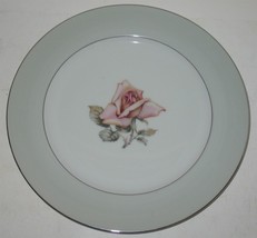 Vtg L&amp;M Halsey Fine China of Japan Damask Rose 10 1/4&quot; Dinner Plate Repl... - £14.73 GBP