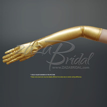 Shiny Stretch Metallic Gloves 12BL - Gold/Silver - £16.41 GBP