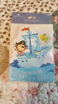American Greetings 10 Ct.Monkey Pirate Party Invitations w Envelopes + C... - $2.96
