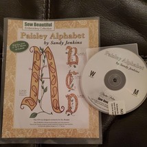 Sew Beautiful Embroidery Collection Paisley Alphabet Sandy Jenkins Cd 2007 - $37.99