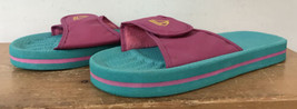 Vtg 1980s Blue Pink Foam Slides Sandals Shoes 9 - $1,000.00
