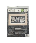 Dimensions Cross Stitch Dramatic Cat Trio Kit 3967 Feline Faces Gray Vin... - £10.28 GBP