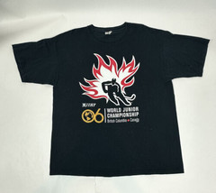 World Junior Championship 2006 IIHF Hockey Black XL WAVES TShirt - £23.65 GBP