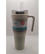 Zak! Everyday Smiles Thermal Tumbler 2 in 1 Lid Handle Ivory 40 oz / 1.18L - $384.53 MXN