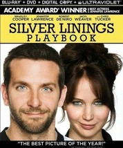 Silver Linings Playbook Blu-ray + DVD + Valid UV Movie Cooper Jennifer L... - £7.11 GBP