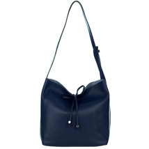Gianni Chiarini Italian Made Blue Pebbled Leather Slouchy Open Top Shoul... - £245.99 GBP