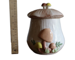 Chipped  Crazing Vtg Arnel&#39;s Mushroom Canister Ceramic ~8&quot; Tall with Lid... - $17.00