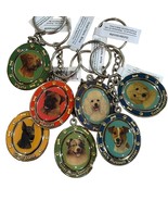 Various Dog Breed Spinner Keychains With Oval Enamel Design NEW Gift Idea! - $10.86 CAD