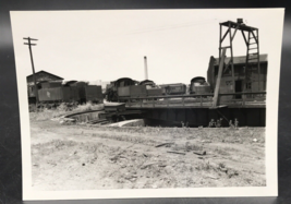 Chicago Milwaukee &amp; St Paul Railroad Engines at Galewood Roundhouse Photo 1949 - £14.47 GBP