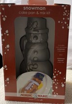 Nordic Ware Non-Stick Snowman Cake Pan Mold Case Aluminum Heavy Made In Usa New - £15.94 GBP