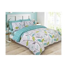 Dreamscene Luxurious Allium Duvet Set with Pillowcase, Polyester/Cotton, Teal, K - £33.63 GBP