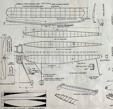 1931 Aviation Airplane Blueprint Pattern Antique Ephemera Art Print Unkn... - $14.99