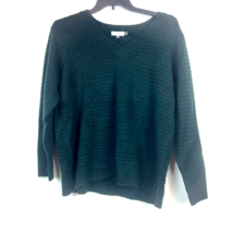 Calvin Klein Womens Plus 0X Dark Green Textured V Neck Sweater NWT BH85 - $44.09