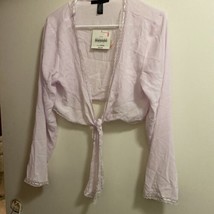 Apostrophe Women’s Pajama Top Jacket Bust 36” L Pink New NWT - $4.75