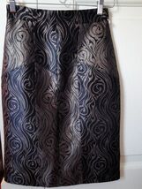 Nicole Miller  Black Pencil Skirt Gold Detail  Sz 0 NWOT - $38.61