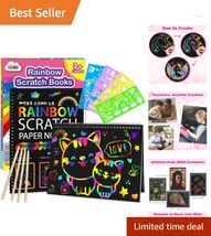 2 Pack Rainbow Scratch Notebooks - Educational Art Crafts for Kids (Ages... - $24.70