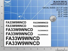FAA Drone Registration Number Decals for DJI Air 3, Air 2S, Mavic 3, Mini 3 Pro - £7.95 GBP