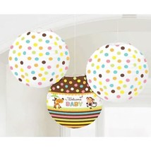 Fisher Price Welcome Baby Safari Hanging Birthday Party Lanterns 3 Pack - £6.99 GBP