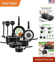 13-Piece Nonstick Cookware Set: Heat-Resistant Pots &amp; Pans for Elegant C... - $134.99