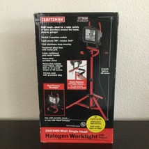 Sears Craftsman Halogen Work Light w/ Tripod 3473826 250W-500W Dual-Purp... - $57.20