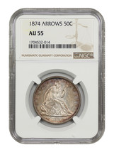 1874 50C NGC AU55 (Arrows) - £588.88 GBP