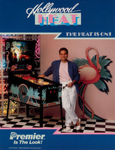 Hollywood Heat Pinball FLYER Original NOS 1986 Miami Vice Theme Retro - £19.44 GBP