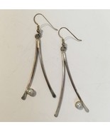 Petite Elegance Earrings White Pearl Sterling Silver Handcrafted Pierced... - €68,60 EUR