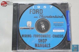 1957 Ford Car Thunderbird Wiring Fordomatic Chassis Shop Manuals CD Rom Disc New - $35.76