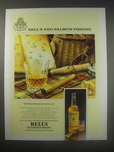 1990 Bell&#39;s Scotch Ad - Bell&#39;s and Salmon Fishing - $18.49