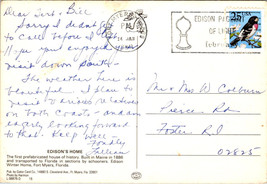 Postcard Thomas A. Edison Winter Home Fort Myers, Florida, FL Vintage - £3.92 GBP