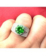 men silver 925 ring solid sterling silver 925 ring size 12 stone queen - $97.94