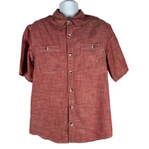 Mens C.E. Schmidt Workwear Red Short Sleeve Button-Up Shirt Size M - $18.50